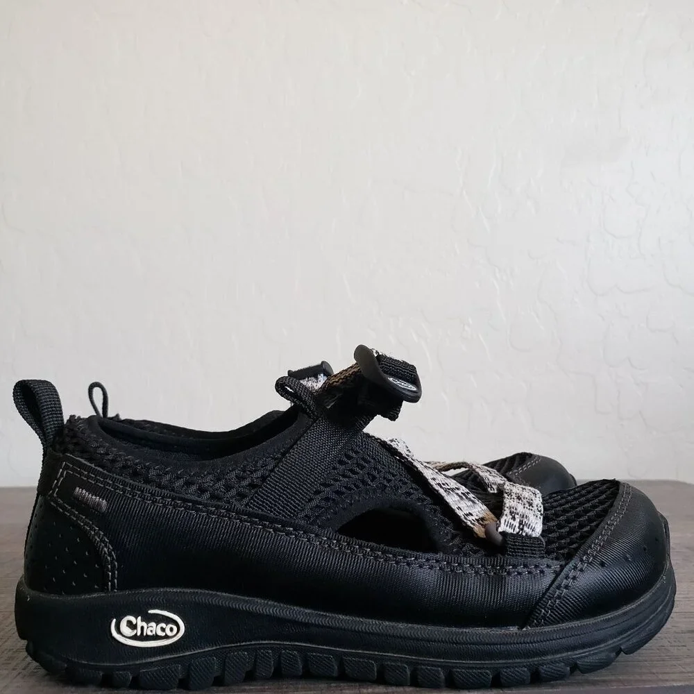 Chaco Odyssey Sport Sandal Shoe Closed Toe Black Sz Little Kid 1 Hiking Outdoors